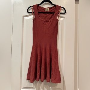 Women’s Ronny Kobo dusty rose stretch skater mini dress. Size small. Brand new.